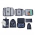 E2019 - Kono 8 sztuk Poliester Zestaw organizatora bagażu podróżnego - Ciemnoniebieski